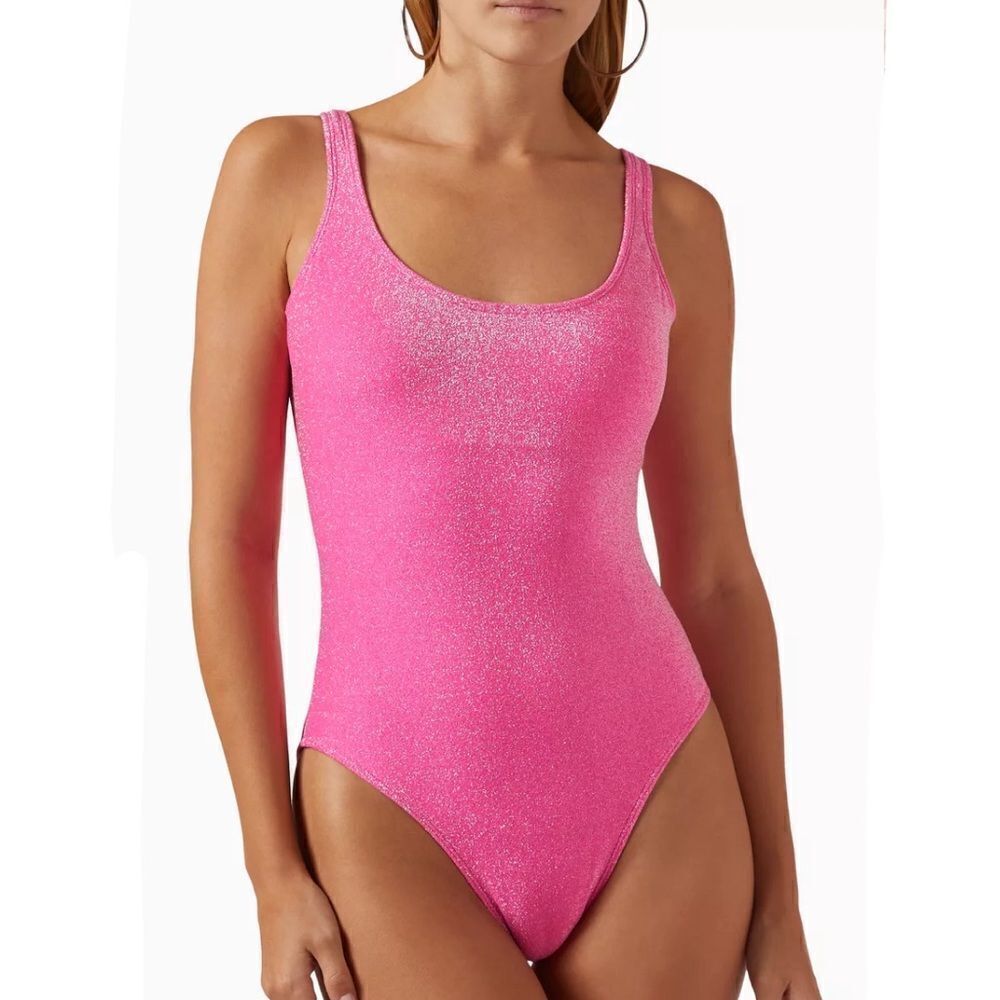 Good American Sparkle Modern Tank One Piece Small